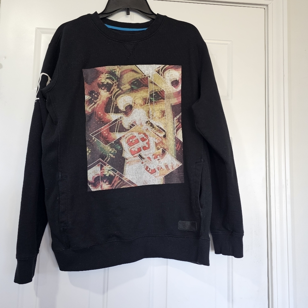 Michael Jordans Chicago Bulls T Shirt One Flaw Bleach Stain Artsy Size XL